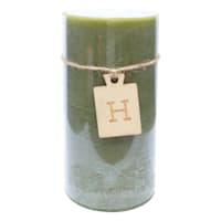 Honeybloom Green Unscented Pillar Candle, 3x6