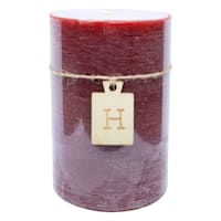 Honeybloom Red Unscented Pillar Candle, 4x6