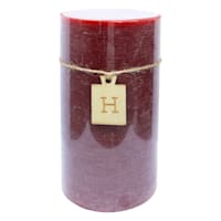 Honeybloom Red Unscented Pillar Candle, 4x8