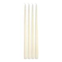 Honeybloom 4-Pack White Unscented Taper Candles, 14"