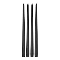 Honeybloom 4-Pack Black Unscented Taper Candles, 14"