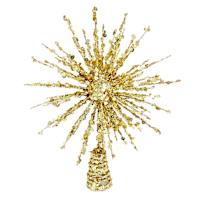 Flat Gold Starburst Tree Topper, 11.5"