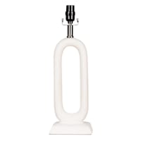 Crosby St. White Circular Ceramic Lamp Base, 16"