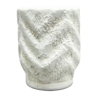 Found & Fable White Chevron Finial, 1.5"