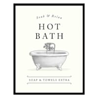 Framed Hot Bath Wall Art, 12x15