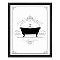 Framed The Bath House Wall Decor, 11x14