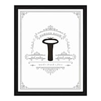 Framed Powder Room Wall Art, 11x14