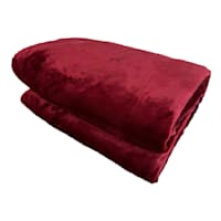 Red Plush Bed Blanket, Full/Queen