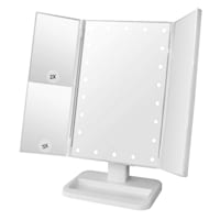 White LED Trifold Mirror, 11"
