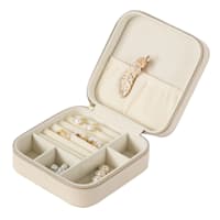 Jewelry Organizer with Zipper, Beige