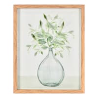 Glass Framed Vase Print Wall Art, 11x14