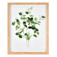 Glass Framed Leaves Print Wall Art, 11x14