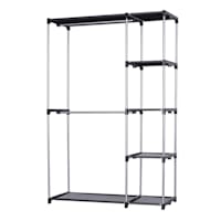 Freestanding Metal Garment Rack, Black