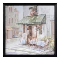 Glass Framed City Storefront Print Wall Art, 20"
