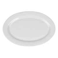 White Porcelain Oval Platter, 16"