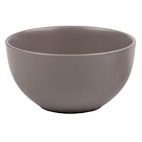 Set of 4 Taupe Stoneware Cereal Bowls, 5.5"