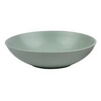 Set of 4 Green Stoneware Dinner Bowl, 7"