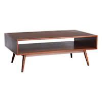 Crosby St. Bishop Wooden Coffee Table, Brown