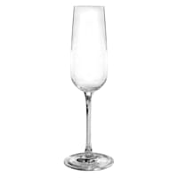 Set of 4 Crystal Glass Wine Flutes, 7.5oz