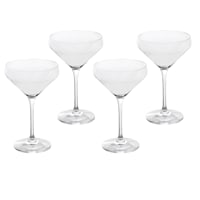Bistro Set of 4 Martini Glasses, 10.5oz