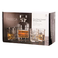 Set of 5 Tribeca Crystal Whiskey Set, 25.5oz/11.5oz