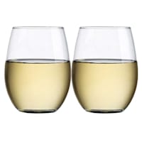 Set of 4 Stemless Wine Glasses, 15oz