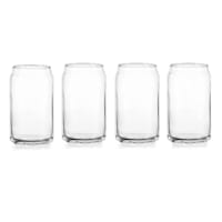 Set of 4 Basic Beer Can Glasses, 16oz