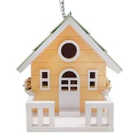 Yellow Hanging Cottage Birdhouse, 8"