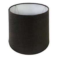 Charcoal Grey Tapered Drum Small Table Lamp Shade, 9x12x9