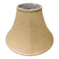 Tan Burlap Bell Large Table Lamp Shade, 7x17x12