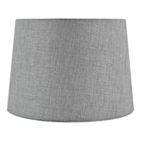 Light Grey Shimmer Tapered Drum Medium Table Lamp Shade, 12x14x10