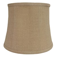 Burlap Bell Small Table Lamp Shade, 9x11x9