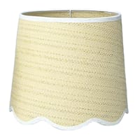 Providence Natural Rattan Scalloped Small Table Lamp Shade, 9x11x9