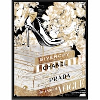 Framed Glam Books Canvas Wall Art, 12x16