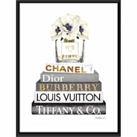 Framed Glam Books Canvas Wall Art, 12x16