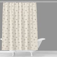 Honeybloom Ivory Swallows Printed Shower Curtain, 72"