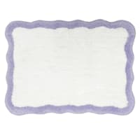 Tiny Dreamers Lavender Scalloped Border Bath Rug, 17x24