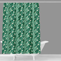 Found & Fable Banana Leaf Printed Shower Curtain, 72"