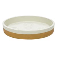 Honeybloom Reagan White Flower Stamp Soap Dish, 5.5"