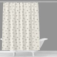 Honeybloom Sage Swallows Printed Shower Curtain, 72"
