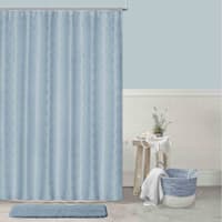 Providence Blue Trellis Printed Shower Curtain, 72"