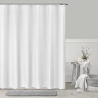 Honeybloom White Cassie Shower Curtain, 72"