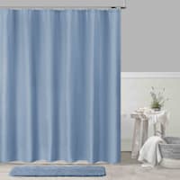 Honeybloom Blue Cassie Shower Curtain, 72"