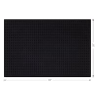 Crosby St. Black Waffle Antimicrobial Cotton Bath Rug, 20x30