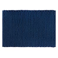 2-Pack Navy Blue Loop Bath Rug Set, 17x24 & 20x30