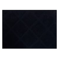 2-Pack Black Diamond Bath Rug Set, 17x24 & 20x32