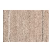 2-Pack Brown Simple Stripe Bath Rug Set, 17x24 & 20x32