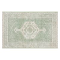 Honeybloom Green Mosaic Border Bath Rug, 20x30
