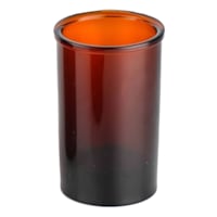 Honeybloom Asher Glass Amber Tumbler, 4.2"