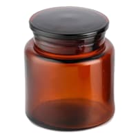 Honeybloom Asher Glass Amber Jar, 4.7"